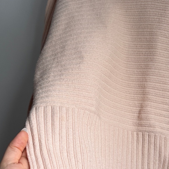 Anthropologie Moth Soft Blush Fireside Ribbed Turtleneck Sweater - Picture 3 of 7